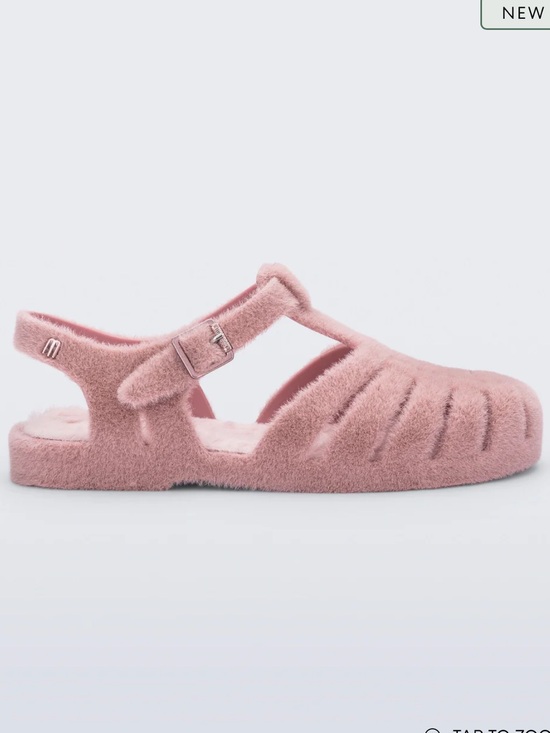 Melissa Shoes - NWOT Melissa Anthropologie Possession Warm Pink Fuzzy Sandals